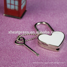 Blank Sublimation Metal Heart Shaped Key Lock